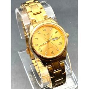 OLEVS 5563L Womens Watch 29mm New Battery WR Wrist 7" Can Shorten On Request